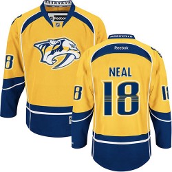 James Neal Nashville Predators Reebok Authentic Gold Home Jersey