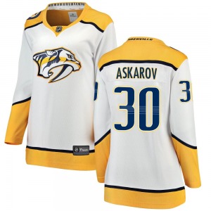 Women's Yaroslav Askarov Nashville Predators Fanatics Branded Breakaway White Away Jersey