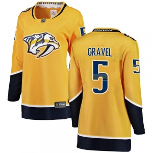 Women's Kevin Gravel Nashville Predators Fanatics Branded Breakaway Yellow Home Jersey