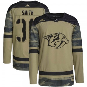Cole Smith Nashville Predators Adidas Authentic Camo Military Appreciation Practice Jersey