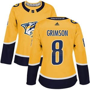 Women's Stu Grimson Nashville Predators Adidas Authentic Gold Home Jersey