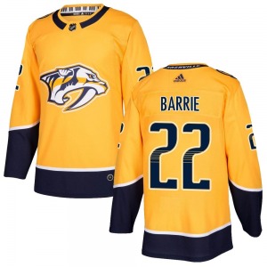 Youth Tyson Barrie Nashville Predators Adidas Authentic Gold Home Jersey