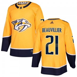 Youth Anthony Beauvillier Nashville Predators Adidas Authentic Gold Home Jersey