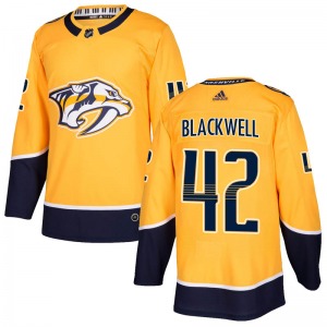 Youth Colin Blackwell Nashville Predators Adidas Authentic Gold Home Jersey