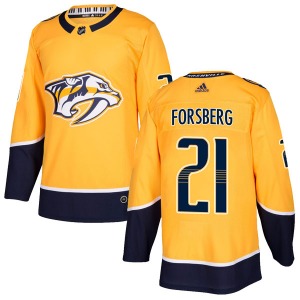 Youth Peter Forsberg Nashville Predators Adidas Authentic Gold Home Jersey