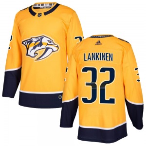 Youth Kevin Lankinen Nashville Predators Adidas Authentic Gold Home Jersey