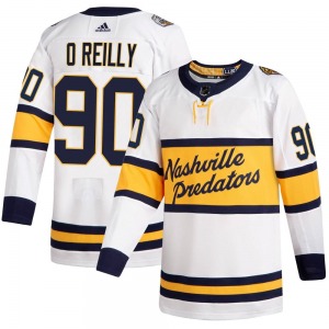 Ryan O'Reilly Nashville Predators Adidas Authentic White 2020 Winter Classic Player Jersey