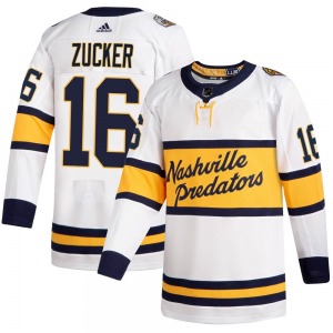 Jason Zucker Nashville Predators Adidas Authentic White 2020 Winter Classic Player Jersey