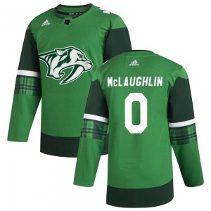 Jake McLaughlin Nashville Predators Adidas Authentic Green 2020 St. Patrick's Day Jersey