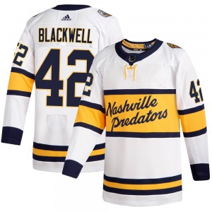 Youth Colin Blackwell Nashville Predators Adidas Authentic White 2020 Winter Classic Jersey