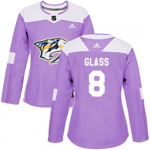 Women's Cody Glass Nashville Predators Adidas Authentic Purple Fights Cancer Practice Jersey