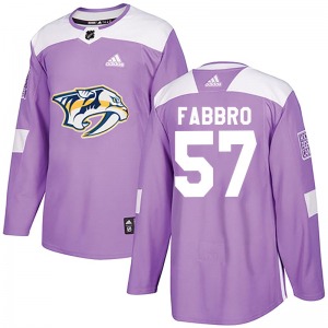 Dante Fabbro Nashville Predators Adidas Authentic Purple Fights Cancer Practice Jersey