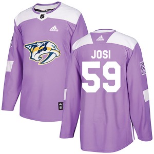 Roman Josi Nashville Predators Adidas Authentic Purple Fights Cancer Practice Jersey