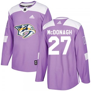 Ryan McDonagh Nashville Predators Adidas Authentic Purple Fights Cancer Practice Jersey