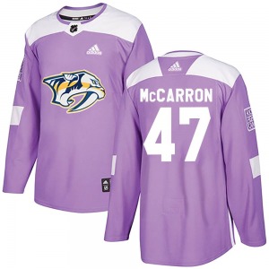 Youth Michael McCarron Nashville Predators Adidas Authentic Purple Fights Cancer Practice Jersey