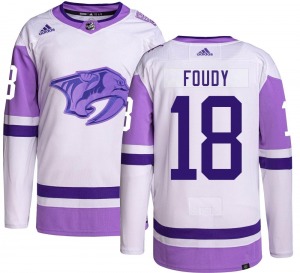 Youth Liam Foudy Nashville Predators Adidas Authentic Hockey Fights Cancer Jersey
