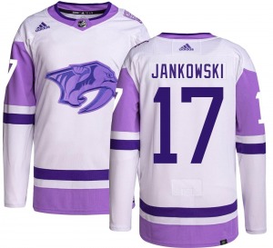 Youth Mark Jankowski Nashville Predators Adidas Authentic Hockey Fights Cancer Jersey