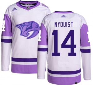 Youth Gustav Nyquist Nashville Predators Adidas Authentic Hockey Fights Cancer Jersey