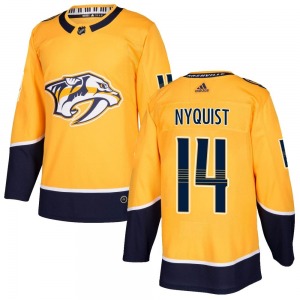 Gustav Nyquist Nashville Predators Adidas Authentic Gold Home Jersey