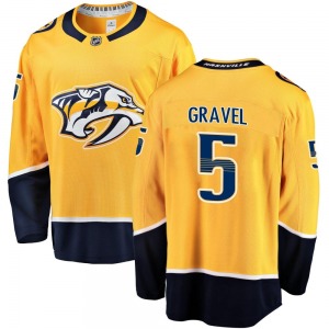 Youth Kevin Gravel Nashville Predators Fanatics Branded Breakaway Gold Home Jersey